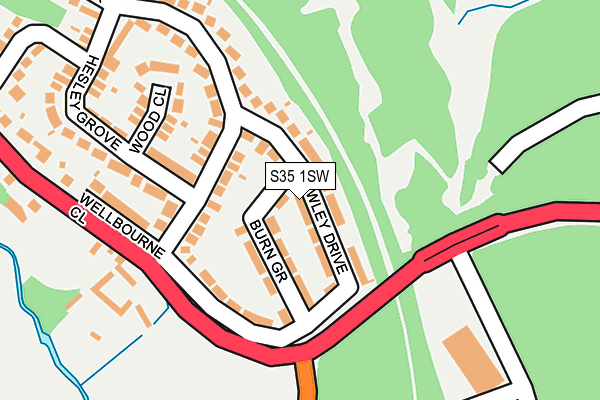 S35 1SW map - OS OpenMap – Local (Ordnance Survey)