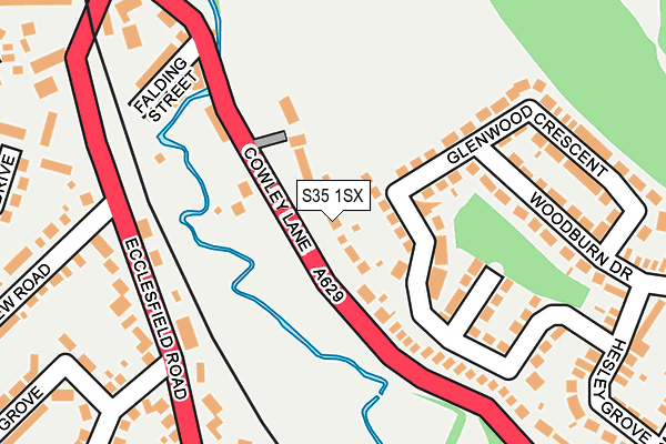 S35 1SX map - OS OpenMap – Local (Ordnance Survey)