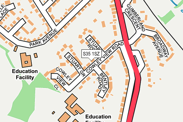 S35 1SZ map - OS OpenMap – Local (Ordnance Survey)