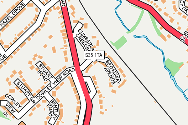 S35 1TA map - OS OpenMap – Local (Ordnance Survey)