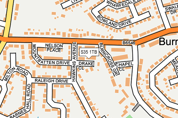 S35 1TB map - OS OpenMap – Local (Ordnance Survey)