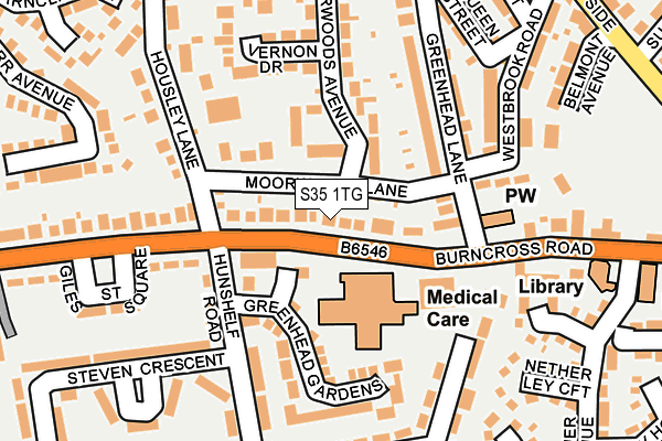 S35 1TG map - OS OpenMap – Local (Ordnance Survey)