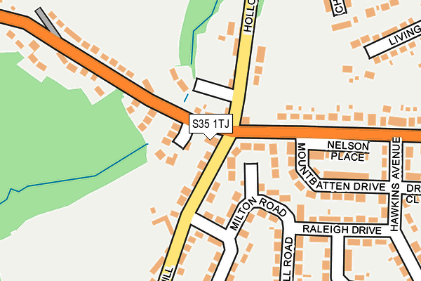 S35 1TJ map - OS OpenMap – Local (Ordnance Survey)