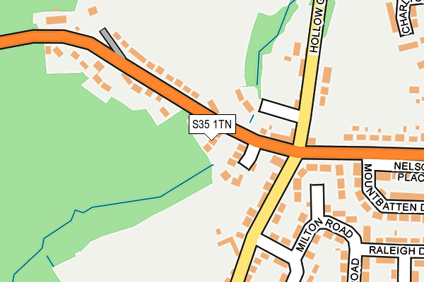S35 1TN map - OS OpenMap – Local (Ordnance Survey)