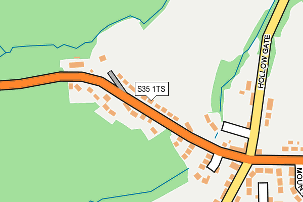 S35 1TS map - OS OpenMap – Local (Ordnance Survey)