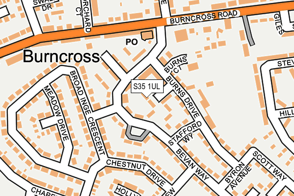 S35 1UL map - OS OpenMap – Local (Ordnance Survey)