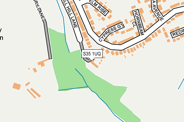 S35 1UQ map - OS OpenMap – Local (Ordnance Survey)