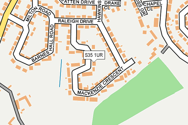 S35 1UR map - OS OpenMap – Local (Ordnance Survey)