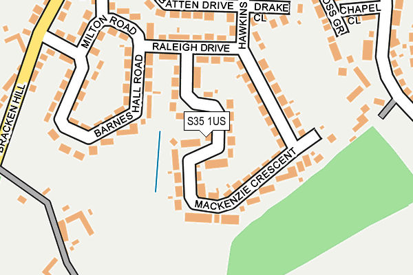 S35 1US map - OS OpenMap – Local (Ordnance Survey)
