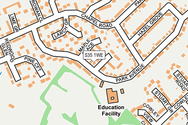 S35 1WE map - OS OpenMap – Local (Ordnance Survey)