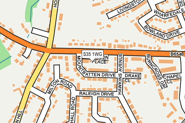 S35 1WG map - OS OpenMap – Local (Ordnance Survey)