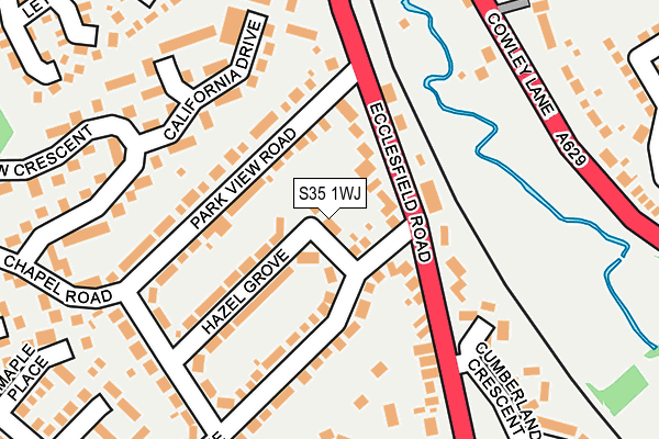 S35 1WJ map - OS OpenMap – Local (Ordnance Survey)