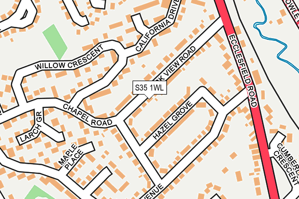 S35 1WL map - OS OpenMap – Local (Ordnance Survey)