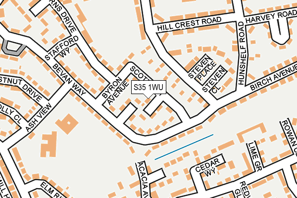S35 1WU map - OS OpenMap – Local (Ordnance Survey)
