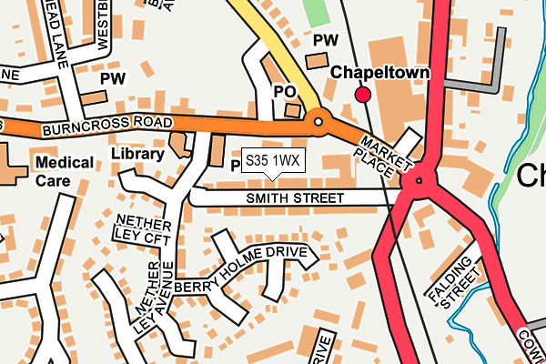 S35 1WX map - OS OpenMap – Local (Ordnance Survey)