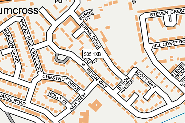 S35 1XB map - OS OpenMap – Local (Ordnance Survey)
