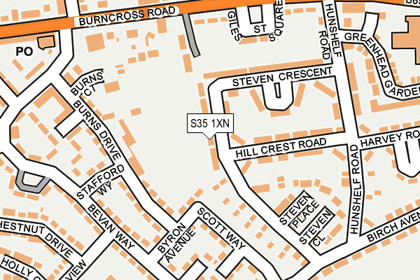 S35 1XN map - OS OpenMap – Local (Ordnance Survey)