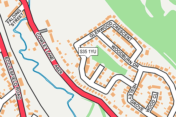 S35 1YU map - OS OpenMap – Local (Ordnance Survey)