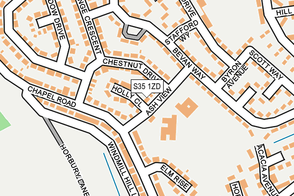 S35 1ZD map - OS OpenMap – Local (Ordnance Survey)