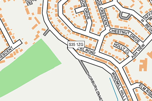 S35 1ZG map - OS OpenMap – Local (Ordnance Survey)