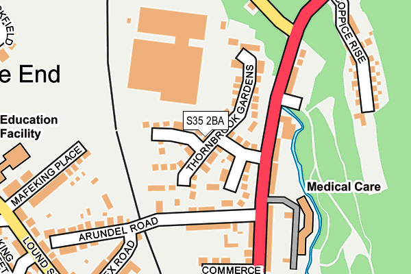 S35 2BA map - OS OpenMap – Local (Ordnance Survey)