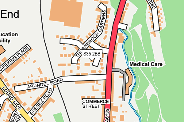 S35 2BB map - OS OpenMap – Local (Ordnance Survey)