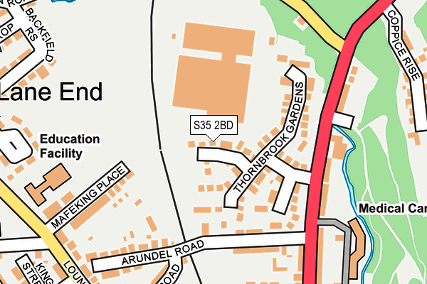 S35 2BD map - OS OpenMap – Local (Ordnance Survey)
