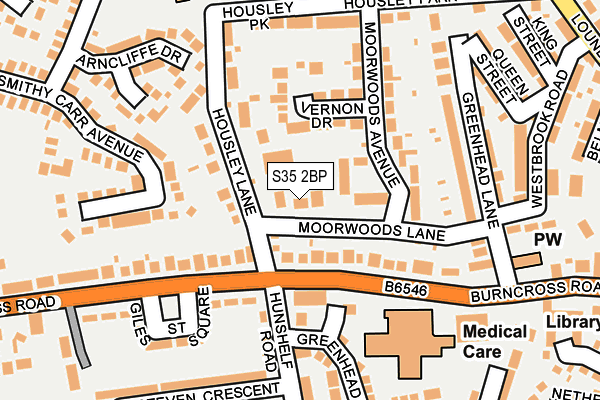 S35 2BP map - OS OpenMap – Local (Ordnance Survey)