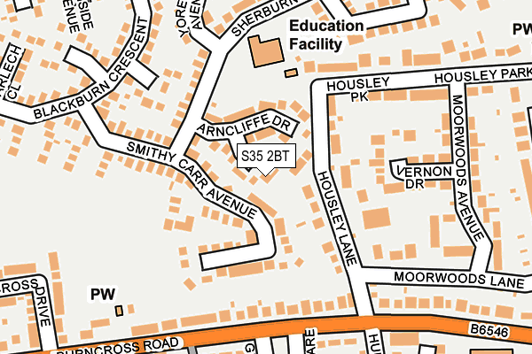 S35 2BT map - OS OpenMap – Local (Ordnance Survey)