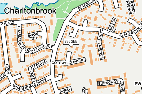 S35 2EE map - OS OpenMap – Local (Ordnance Survey)