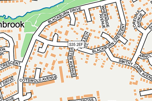 S35 2EF map - OS OpenMap – Local (Ordnance Survey)