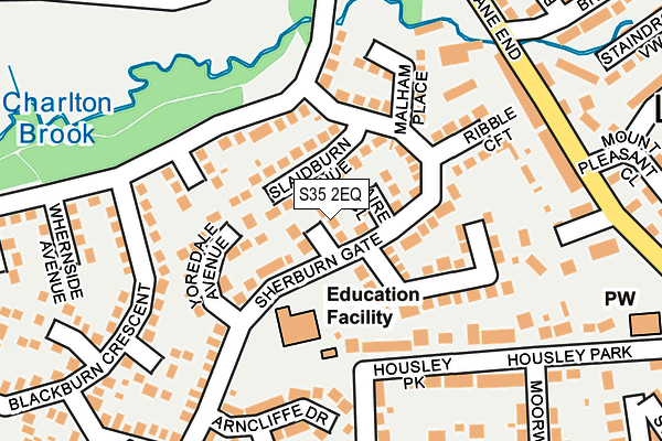 S35 2EQ map - OS OpenMap – Local (Ordnance Survey)