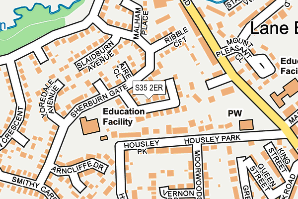 S35 2ER map - OS OpenMap – Local (Ordnance Survey)