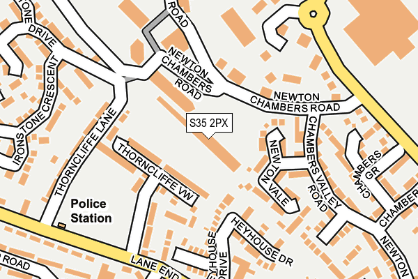 S35 2PX map - OS OpenMap – Local (Ordnance Survey)