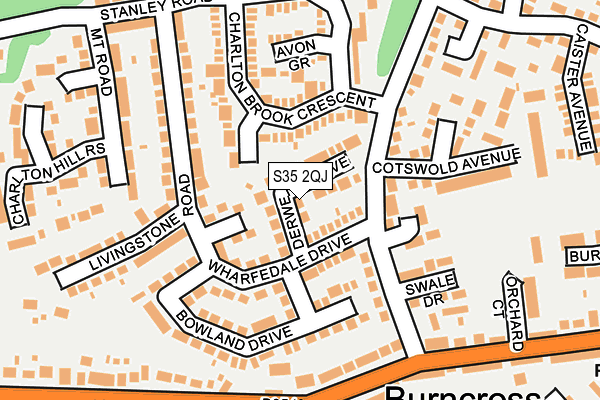 S35 2QJ map - OS OpenMap – Local (Ordnance Survey)