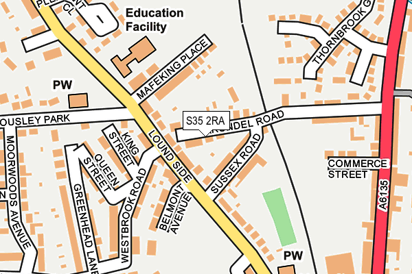 S35 2RA map - OS OpenMap – Local (Ordnance Survey)
