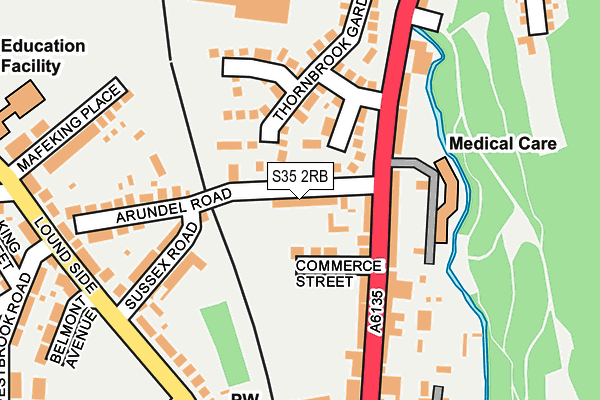 S35 2RB map - OS OpenMap – Local (Ordnance Survey)