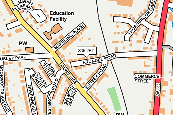S35 2RD map - OS OpenMap – Local (Ordnance Survey)