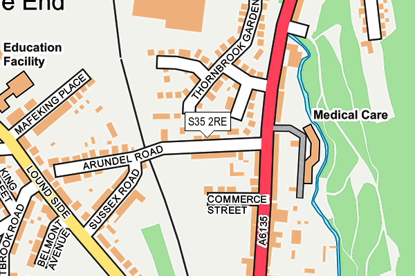 S35 2RE map - OS OpenMap – Local (Ordnance Survey)