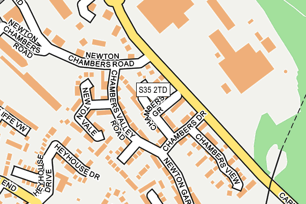 S35 2TD map - OS OpenMap – Local (Ordnance Survey)