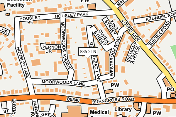 S35 2TN map - OS OpenMap – Local (Ordnance Survey)