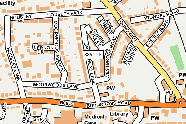S35 2TP map - OS OpenMap – Local (Ordnance Survey)