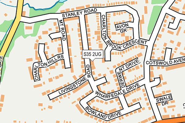 S35 2UG map - OS OpenMap – Local (Ordnance Survey)