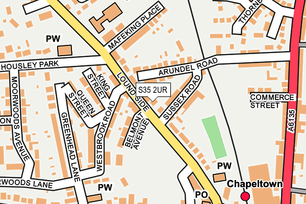 S35 2UR map - OS OpenMap – Local (Ordnance Survey)