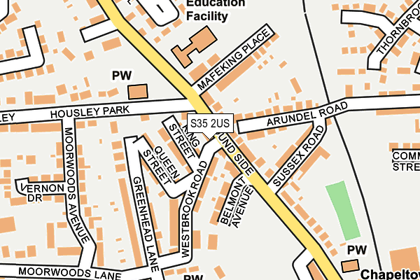 S35 2US map - OS OpenMap – Local (Ordnance Survey)