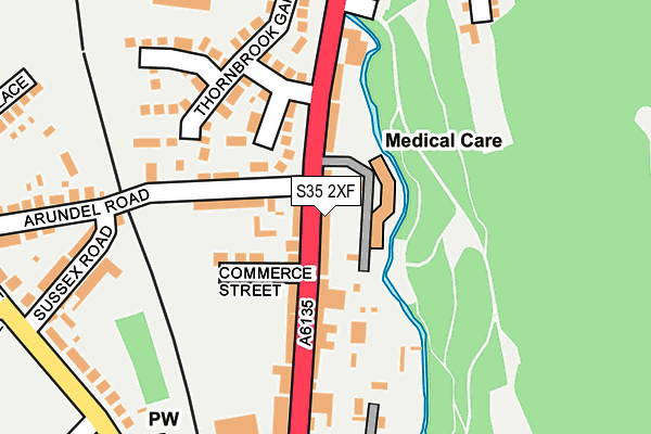 S35 2XF map - OS OpenMap – Local (Ordnance Survey)