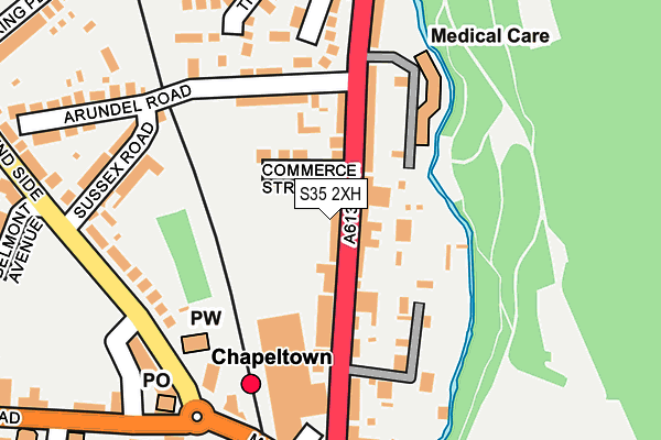 S35 2XH map - OS OpenMap – Local (Ordnance Survey)