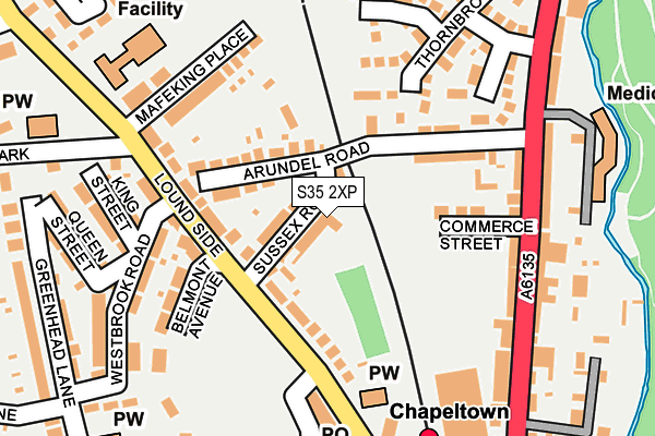 S35 2XP map - OS OpenMap – Local (Ordnance Survey)