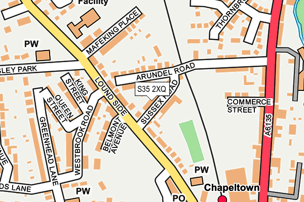 S35 2XQ map - OS OpenMap – Local (Ordnance Survey)
