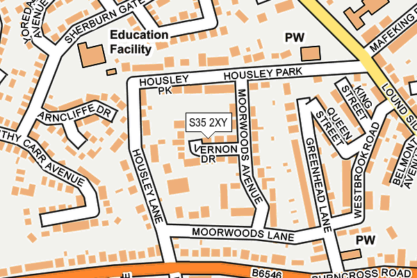 S35 2XY map - OS OpenMap – Local (Ordnance Survey)
